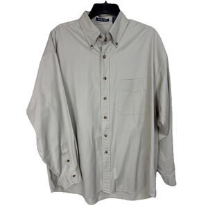 Gant Washer Twill Men's Button Down Shirt Sz L Long Sleeves 100% Cotton